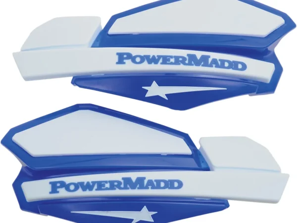 PowerMadd Star chrániče rúk, biela/modrá
