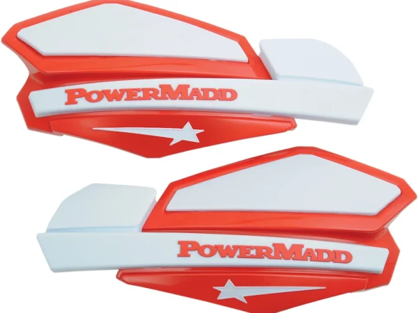 PowerMadd Star chrániče rúk, biele/červené