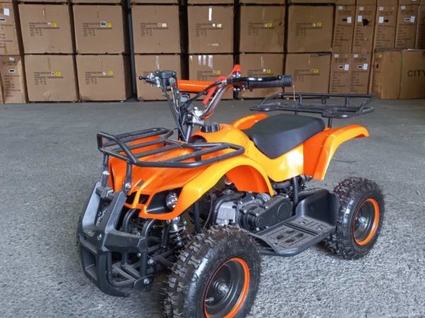 50cc kétütemű gyerek quad KXD M7 benzines, berántós, narancs sárga