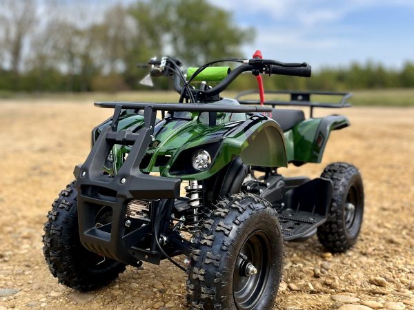 Kétütemű gyerek quad KXD M7 benzines, berántós, fekete / terep