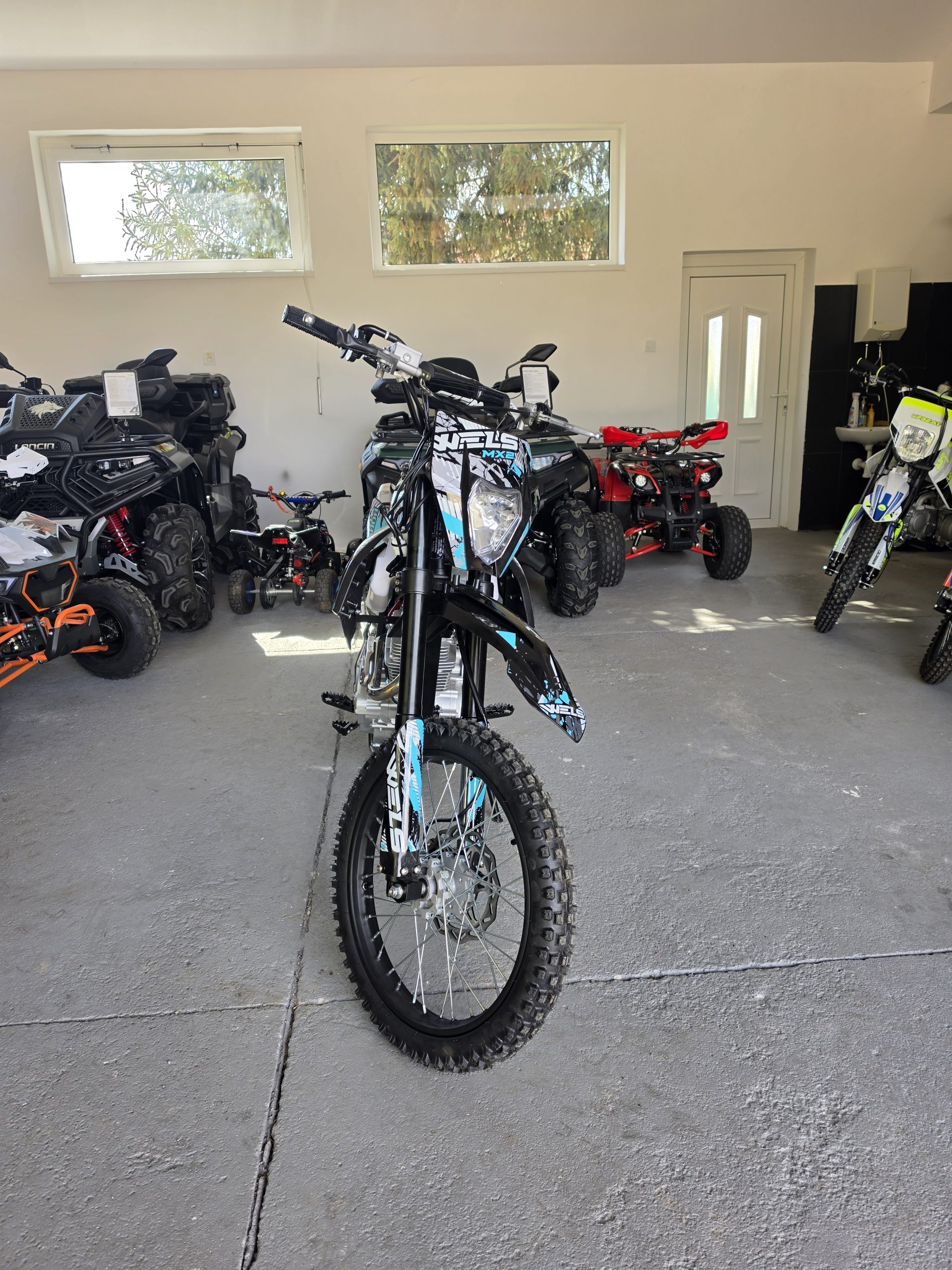 UPBEAT 150ccm dirt bike (modrý - s elektrickým štartérom) – Obrázok 4