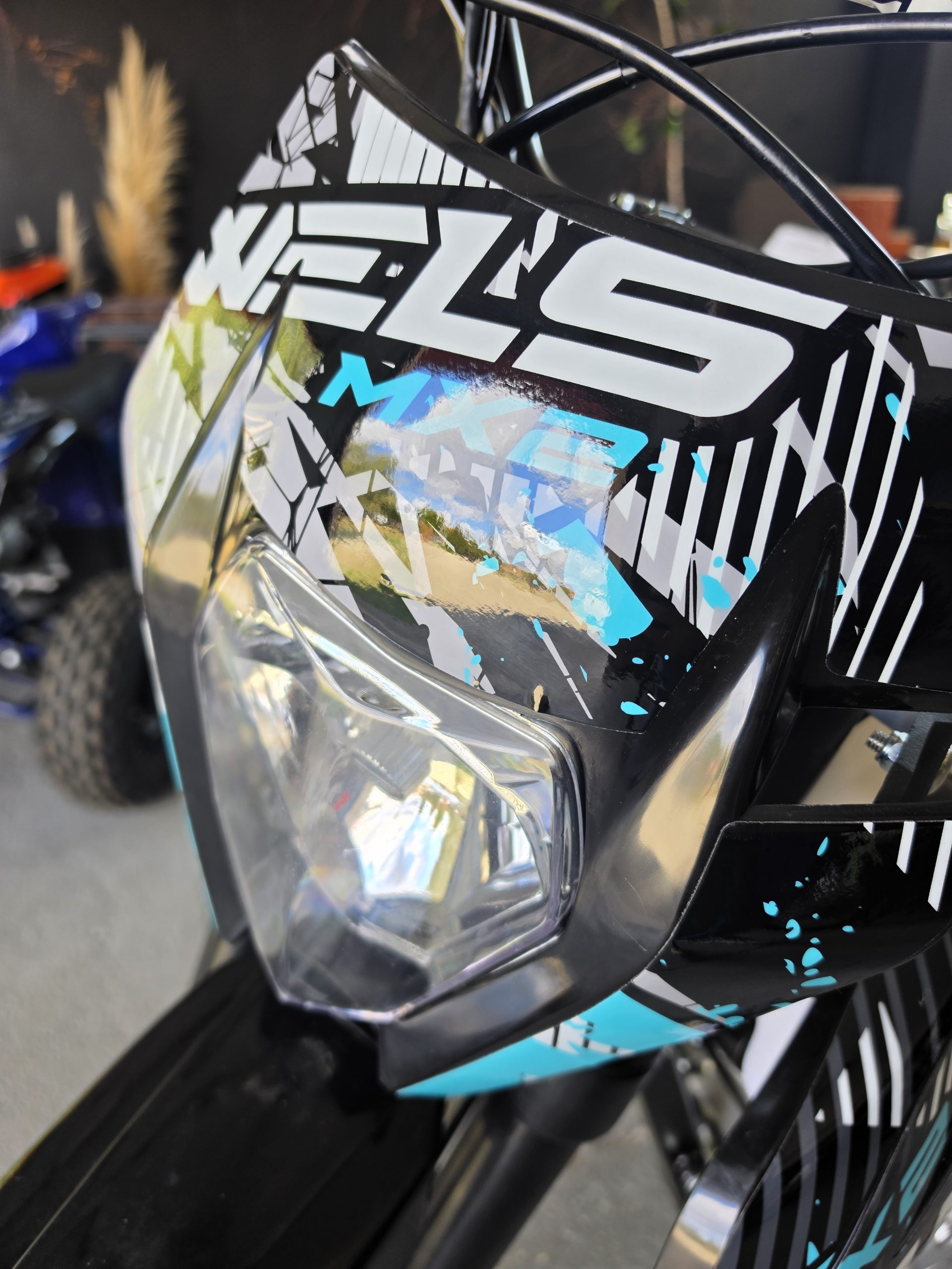 UPBEAT 150ccm dirt bike (modrý - s elektrickým štartérom) – Obrázok 6